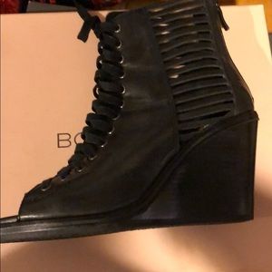 Bcbgeneration Wedge strappy leather sandals